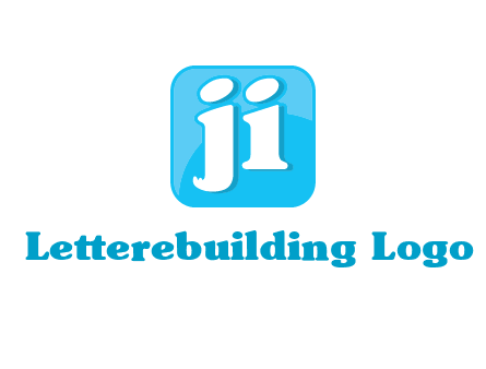 Letters Ji inside rounded square logo