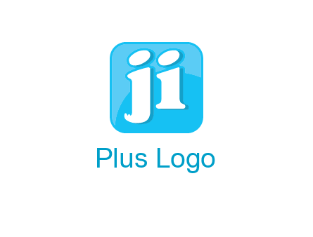 Letters Ji inside rounded square logo