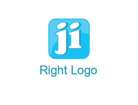 Letters Ji inside rounded square logo