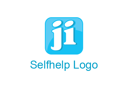 Letters Ji inside rounded square logo
