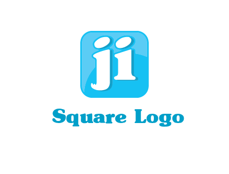 Letters Ji inside rounded square logo