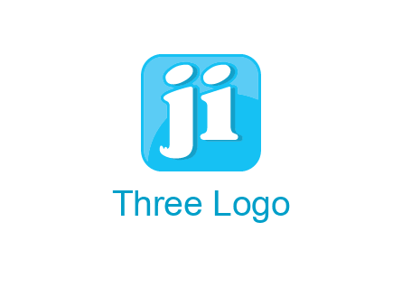 Letters Ji inside rounded square logo