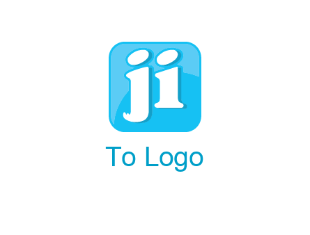 Letters Ji inside rounded square logo
