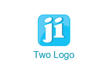 Letters Ji inside rounded square logo