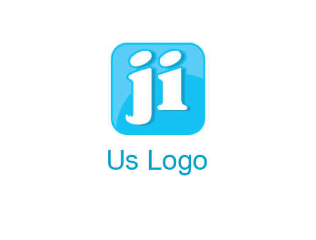 Letters Ji inside rounded square logo