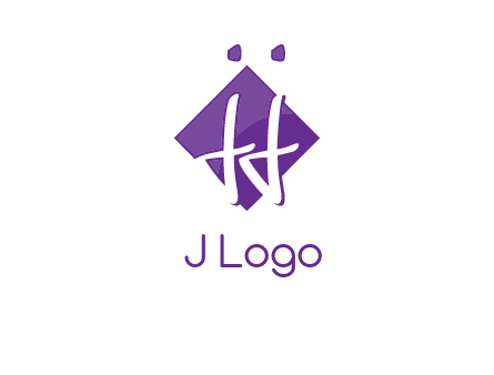 Letters JJ are in a rhombus shape logo