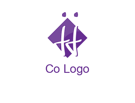 Letters JJ are in a rhombus shape logo