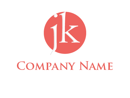 Letters JK are in a circle logo