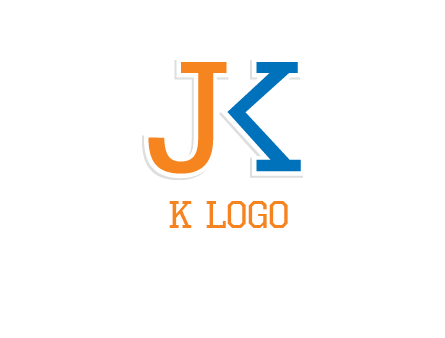 letter j merge with letter k logo