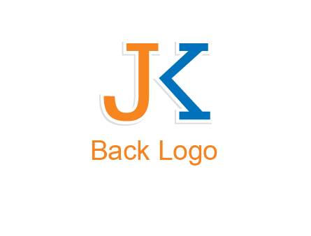 letter j merge with letter k logo