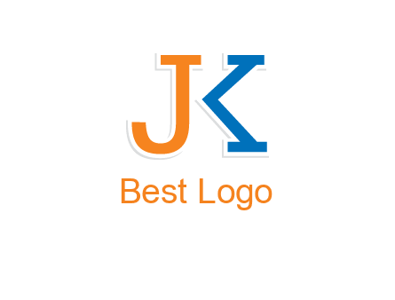 letter j merge with letter k logo