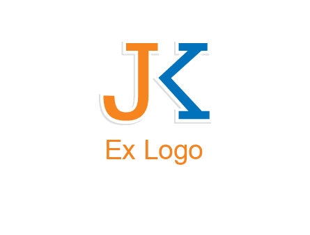 letter j merge with letter k logo