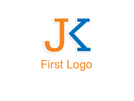 letter j merge with letter k logo