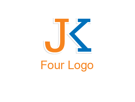 letter j merge with letter k logo