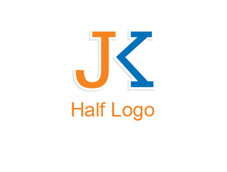 letter j merge with letter k logo