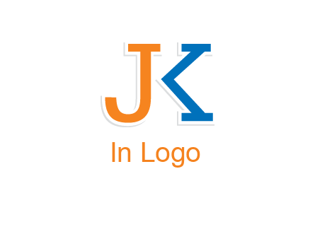 letter j merge with letter k logo