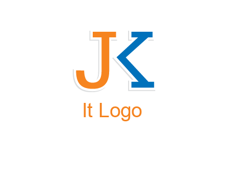 letter j merge with letter k logo