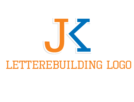 letter j merge with letter k logo