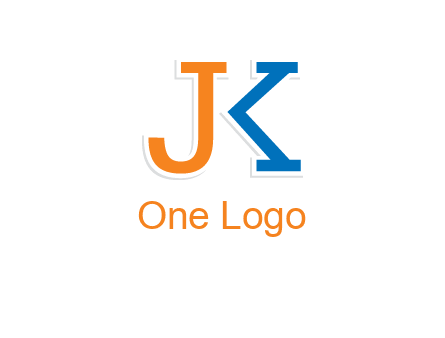 letter j merge with letter k logo