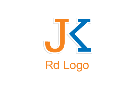 letter j merge with letter k logo