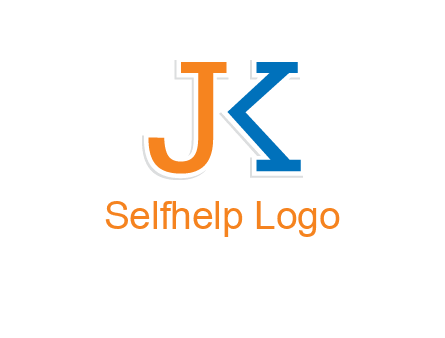 letter j merge with letter k logo