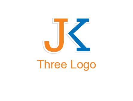 letter j merge with letter k logo