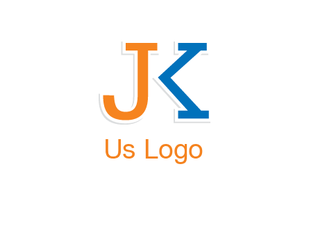 letter j merge with letter k logo