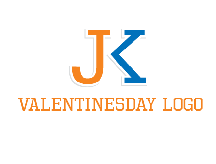 letter j merge with letter k logo