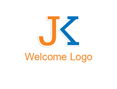 letter j merge with letter k logo