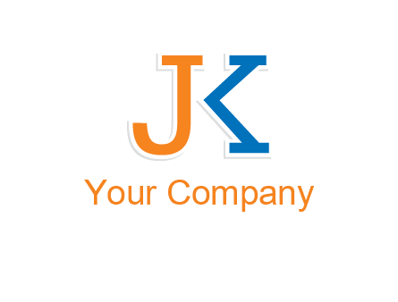 letter j merge with letter k logo