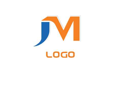 letter j merge with letter m logo