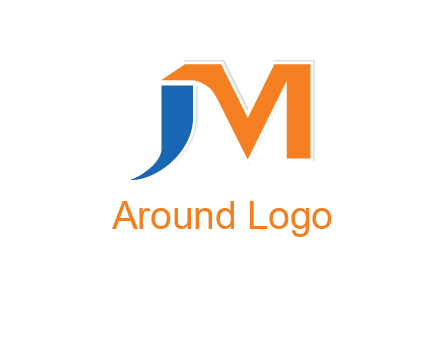 letter j merge with letter m logo