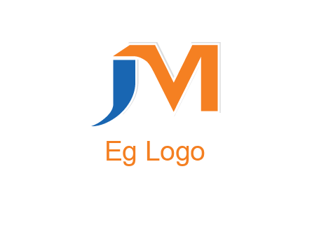 letter j merge with letter m logo