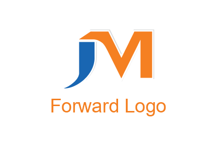 letter j merge with letter m logo