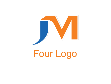 letter j merge with letter m logo
