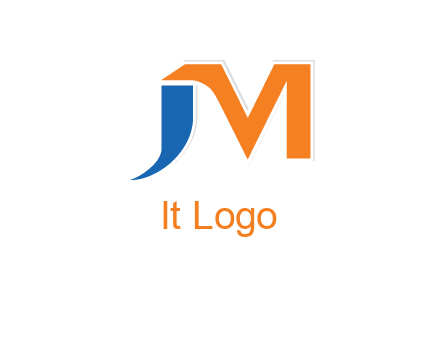 letter j merge with letter m logo