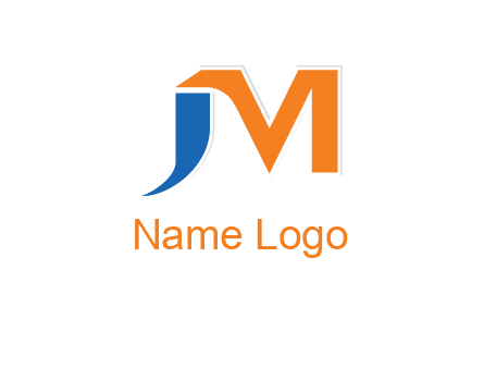 letter j merge with letter m logo