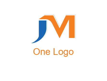 letter j merge with letter m logo