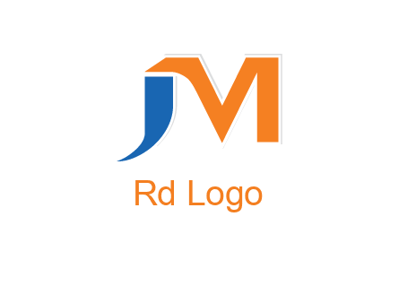 letter j merge with letter m logo