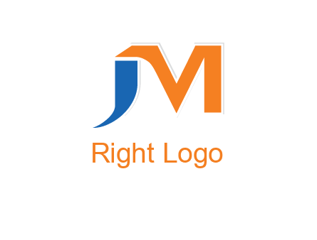letter j merge with letter m logo