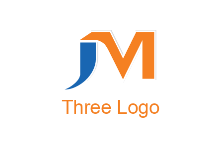 letter j merge with letter m logo