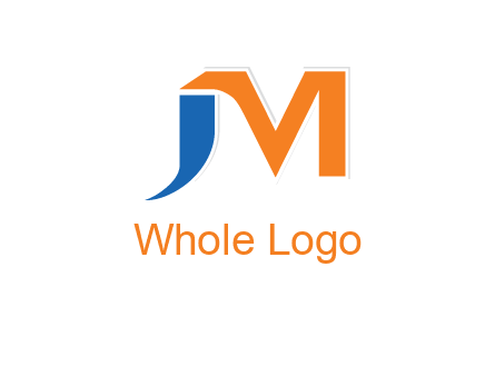 letter j merge with letter m logo