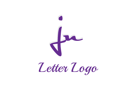 elegant letter jn logo