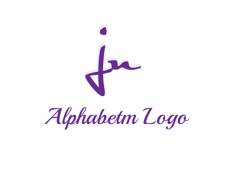 elegant letter jn logo