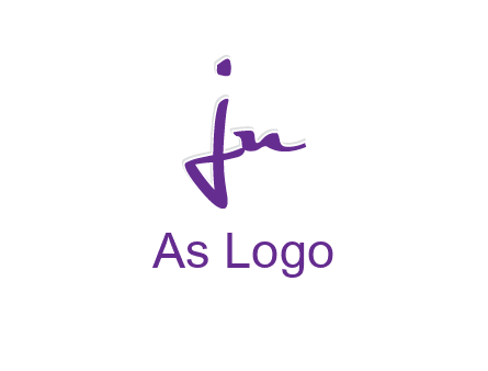 elegant letter jn logo