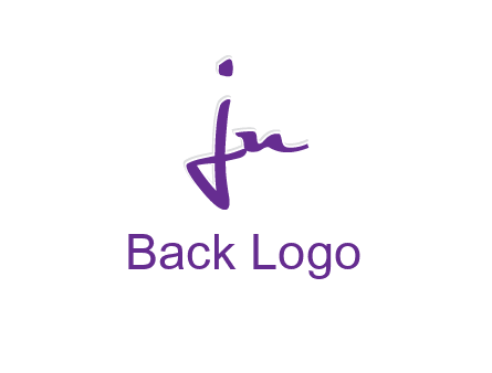 elegant letter jn logo