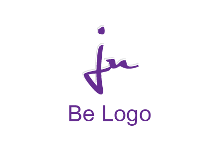 elegant letter jn logo