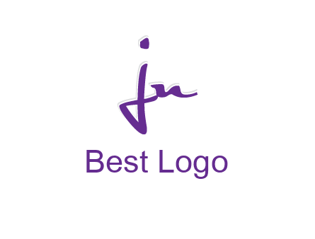elegant letter jn logo