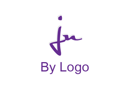 elegant letter jn logo