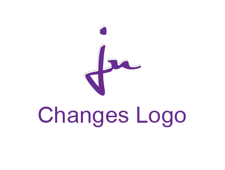 elegant letter jn logo